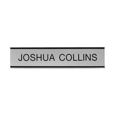 Xstamper Framed Standard Aluminum Wall Sign 10" Width x 2" Height - Wall Mountable - Indoor, Outdoor - Aluminum - Black - 1 Each