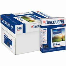 Discovery Premium Multipurpose Paper - Anti-Jam - White 97 Brightness - Letter - 8 1/2" x 11" - 24 lb Basis Weight - Excellent Ink Absorption - White - 500 Sheets per Ream - 10 / Carton