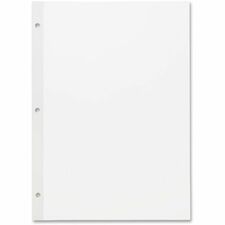 Sparco Unruled Filler Paper 100 Sheets - Plain - Unruled Margin - 20 lb Basis Weight - Letter - 8 1/2" x 11" Sheet Size - White Paper - Subject, Reinforced Edges - Recycled - 100 / Pack