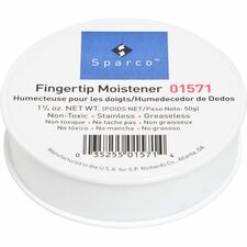 Sparco 1 3/4 Ounce Fingertip Moistener White - Non-slip, Greaseless, Stainingless, Odorless - 1 Each