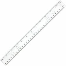 Sparco 12" Standard Metric Ruler 12" Length x 1.3" Width - 1/16 Graduations - Metric, Imperial Measuring System - Plastic - Clear - 1 Each