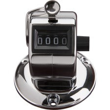 Sparco Tally Counters 4 Digit - Finger Ring - Desktop - Chrome Plated Steel - Silver