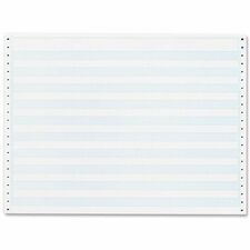 Sparco 1/2" Blue Bar 1-part Computer Paper 14 7/8" x 11" - 20 lb Basis Weight - Perforated - Blue Bar - 2400 / Carton