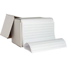 Sparco Continous-form 1/2" Green Bar Computer Paper 14 7/8" x 8 1/2" - 20 lb Basis Weight - Perforated - Green Bar - 2600 / Carton