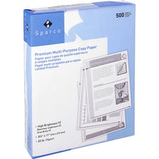 Sparco Multipurpose Copy Paper 92 Brightness - Letter - 8 1/2" x 11" - 20 lb Basis Weight - Sustainable Forestry Initiative (SFI) - Acid-free - White - 500 Sheets per Ream - 10 / Carton
