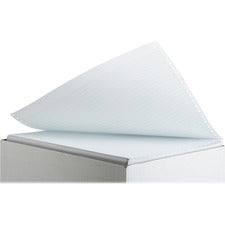 Sparco 1-part 1/6" Green Bar Computer Paper 14 7/8" x 11" - 20 lb Basis Weight - Perforated - Green Bar - 2700 / Carton