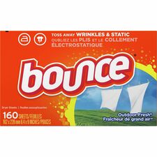 Bounce Dryer Sheets Sheet - Outdoor Fresh Scent - 160 / Box - Orange