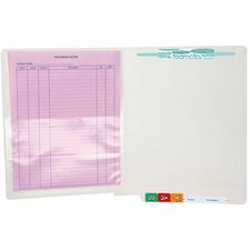 Tabbies Self-adhesive Poly Pockets For 4 3/4" x 7" Sheet - Clear - Poly - 100 / Box