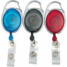 SICURIX Badge Holder Black, Multicolor, Smoke - 3 / Pack