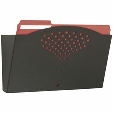 Safco Single Steel Wall Pocket 1 Pocket(s) - 8.50" Height x 15" Width x 3" Depth - Mar Resistant, Durable, Sturdy - Powder Coated - Black - Steel - 1 Each