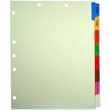 Tabbies 8-Side Tab Medical Chart Index Set 8 Tab(s) - 8 Tab(s)/Set - 9" Divider Width x 11" Divider Length - Manila Tab(s) - 40 / Box