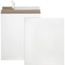 Quality Park Sturdy Fiberboard Photo Mailers Board - 6" Width x 8" Length - Self-sealing - White - Fiberboard - 25 / Box