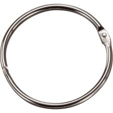 Officemate Loose-Leaf Book Rings 1.5" Diameter - Silver - Metal - 100 / Box