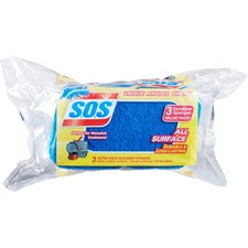 S.O.S All Surface Scrubber Sponges 5.3" Height x 3" Width x 0.9" Depth - 3 / Pack - Cellulose - Blue
