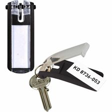 DURABLE Label Window Key Tags Plastic - Black - 6 / Pack