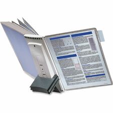 DURABLE Sherpa Desk Extension Desktop - 10 Panels - Support Letter 8.50" x 11" Media - Expandable - Gray - 1 Each