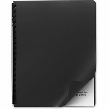GBC Designer Letter Presentation Cover 8 3/4" x 11 1/4" - Poly - Black - Heavy Duty, Tear Proof, Spill Proof, Opaque, Unpunched - 25 / Pack