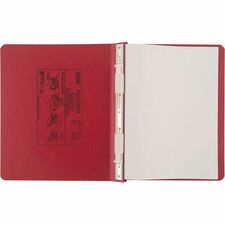 ACCO PRESSTEX Unburst Sheet Covers 6" Binder Capacity - Letter - 8 1/2" x 11" Sheet Size - Executive Red - Recycled - Retractable Filing Hooks, Hanging System, Moisture Resistant, Water Resistant - 1 Each