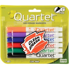 Quartet Classic Dry-Erase Markers Fine Marker Point - Assorted Ink - 6 / Set