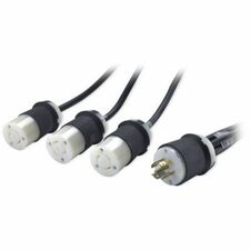 APC by Schneider Electric Power Splitter Cable 208 V AC - Black - 14.99 ft Cord Length - NEMA L21-20P - 1