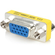 StarTech.com Slimline - Display Gender Changer - VGA - HD-15 (F) - HD-15 (F) 1 x 15-pin HD-15 VGA Female - 1 x 15-pin HD-15 VGA Female - Nickel Connector - Black - 1 Each