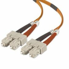 Belkin Fiber Optic Cable; Multimode SC/SC Duplex MMF, 50/125 16.40 ft Fiber Optic Network Cable for Network Device - First End: 2 x SC/PC Network - Male - Second End: 2 x SC/PC Network - Male - Patch Cable - Duplex - 50/125 &micro;m - Orange - 1 Each