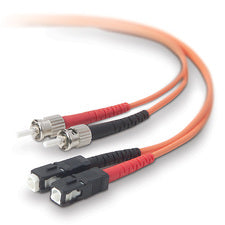 Belkin Multimode Duplex Fiber Patch Cable, ST-SC 16.40 ft Fiber Optic Network Cable for Network Device - First End: 2 x ST/PC Network - Male - Second End: 2 x SC/PC Network - Male - Patch Cable - Duplex - 62.5/125 &micro;m - Orange - 1 Each