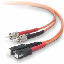Belkin Fiber Optic Duplex Patch Cable 6.56 ft Fiber Optic Network Cable - First End: 2 x ST - Male - Second End: 2 x SC Network - Male - Patch Cable - 62.5/125 &micro;m - Orange - 1 Each