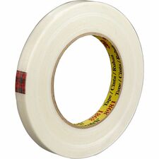 Scotch Premium-Grade Filament Tape 60 yd Length x 0.75" Width x 6.6 mil Thickness - 3" Core - Clear - Synthetic Rubber - Glass Yarn Backing - Abrasion Resistant, Moisture Resistant, Curl Resistant - For Reinforcing, Banding - 1 Roll
