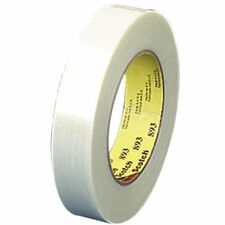 Scotch General-Purpose Filament Tape 60 yd Length x 0.75" Width x 6 mil Thickness - 3" Core - Clear - Synthetic Rubber - Glass Yarn Backing - Tear Resistant, Split Resistant, Curl Resistant, Moisture Resistant, Scuff Resistant - For Reinforcing, Joining,