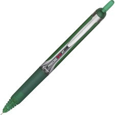 Pilot Precise V5 RT Premium Rolling Ball Pen 0.5 mm Extra Fine Needle Pen Point - Refillable - Retractable - Green Ink - Liquid - Green Barrel - 1 Each