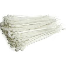 StarTech.com 6in Screw Mount Cable Ties 100 Pack Cable Tie - Natural - 39.80 lb Loop Tensile - 6" Length - Nylon 6.6 - 100 / Pack - TAA Compliant