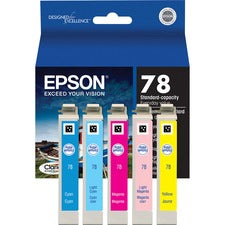Epson Claria Original Inkjet Ink Cartridge - Cyan, Magenta, Yellow, Photo Cyan, Photo Magenta - 5 / Pack Inkjet - Cyan, Magenta, Yellow, Photo Cyan, Photo Magenta