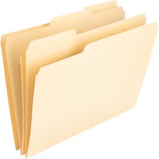 Nature Saver 1/3 Tab Cut Letter Recycled Top Tab File Folder 8 1/2" x 11" - 3/4" Expansion - Top Tab Location - Assorted Tab Position - 11 pt. - 1 Plys - Manila - Manila - 100% Recycled - 100 / Box