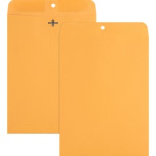 Nature Saver Recycled Clasp Envelopes Clasp - #90 - 9" Width x 12" Length - 28 lb - Clasp - Yellow - Kraft - 100 / Box