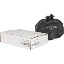 Nature Saver Black Low-density Recycled Can Liners Small Size - 10 gal Capacity - 23" Length x 24" Width x 0.85 mil (22 Micron) Thickness - Low Density - Black - Plastic - Cleaning Supplies - Recycled - 500 / Carton