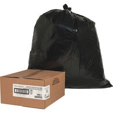 Nature Saver Black Low-density Recycled Can Liners Medium Size - 33 gal Capacity - 1.65 mil (42 Micron) Thickness - Low Density - Black - Plastic - Cleaning Supplies - Recycled - 100 / Carton