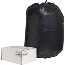 Nature Saver Black Low-density Recycled Can Liners Extra Large Size - 60 gal Capacity - 58" Length x 38" Width x 2 mil (51 Micron) Thickness - Low Density - Black - Plastic - Cleaning Supplies - Recycled - 100 / Carton
