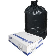 Genuine Joe Heavy-Duty Trash Can Liners Medium Size - 33 gal Capacity - 40" Length x 33" Width x 1.50 mil (38 Micron) Thickness - Low Density - Black - 100/Box - 1 / Carton