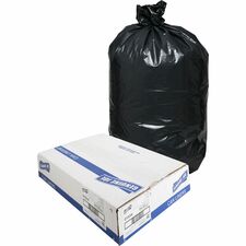 Genuine Joe Heavy-Duty Trash Can Liners Large Size - 45 gal Capacity - 46" Length x 39" Width x 1.50 mil (38 Micron) Thickness - Low Density - Black - 50/Box - 1 / Carton