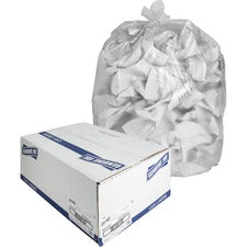 Genuine Joe High-Density Can Liners Medium Size - 33 gal Capacity - 40" Length x 33" Width x 0.43 mil (11 Micron) Thickness - High Density - Clear - Resin - Office Waste, Industrial Trash - 25/Roll - 20 / Carton