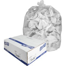 Genuine Joe High-density Can Liners Large Size - 45 gal Capacity - 48" Length x 40" Width x 0.63 mil (16 Micron) Thickness - High Density - Clear - Resin - Office Waste, Industrial Trash - 25/Roll - 10 / Carton