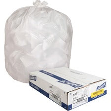 Genuine Joe Heavy-Duty Tall Kitchen Trash Bags Small Size - 13 gal Capacity - 31" Length x 24" Width x 0.85 mil (22 Micron) Thickness - Low Density - White - Kitchen - Recycled - 150/Box - 1 / Carton