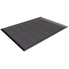Genuine Joe Soft Step Vinyl Anti-Fatigue Mats Warehouse - 10 ft Length x 36" Width x 0.375" Thickness - Vinyl - Black - 1 Each