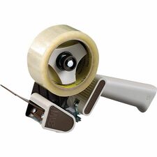 Scotch Box Sealing Tape Dispenser Holds Total 1 Tape(s) - 3" Core - Refillable - Adjustable Braking Mechanism, Non-retractable Blade - Gray - 1 Each