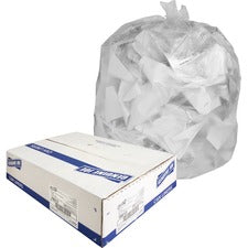 Genuine Joe Economy High-Density Can Liners Large Size - 45 gal Capacity - 46" Length x 40" Width x 0.39 mil (10 Micron) Thickness - High Density - Translucent - Resin - 250 / Carton