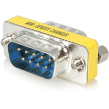 StarTech.com Slimline Serial DB9 Gender Changer - M/M 1 x 9-pin DB-9 Serial Male - 1 x 9-pin DB-9 Serial Male - Black - 1 Each