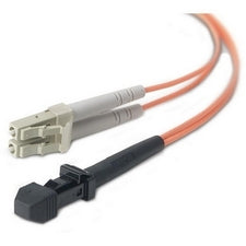 Belkin Fiber Optic Cable; Multimode LC/MTRJ Duplex MMF, 62.5/125 9.84 ft Fiber Optic Network Cable for Network Device - First End: 2 x LC/PC Network - Male - Second End: 1 x MT-RJ Network - Male - Patch Cable - Duplex - 62.5/125 &micro;m - Orange - 1 Each
