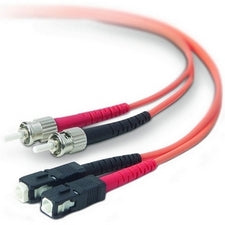 Belkin Multimode Duplex Fiber Patch Cable, ST-SC 32.81 ft Fiber Optic Network Cable for Network Device - First End: 2 x ST/PC Network - Male - Second End: 2 x SC/PC Network - Male - Patch Cable - Duplex - 62.5/125 &micro;m - Orange - 1 Each