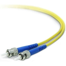 Belkin Fiber Optic Duplex Patch Cable 3.28 ft Fiber Optic Network Cable for Network Device - First End: 2 x ST Network - Male - Second End: 2 x ST Network - Male - Patch Cable - 8.3/125 &micro;m - Yellow - 1 Each